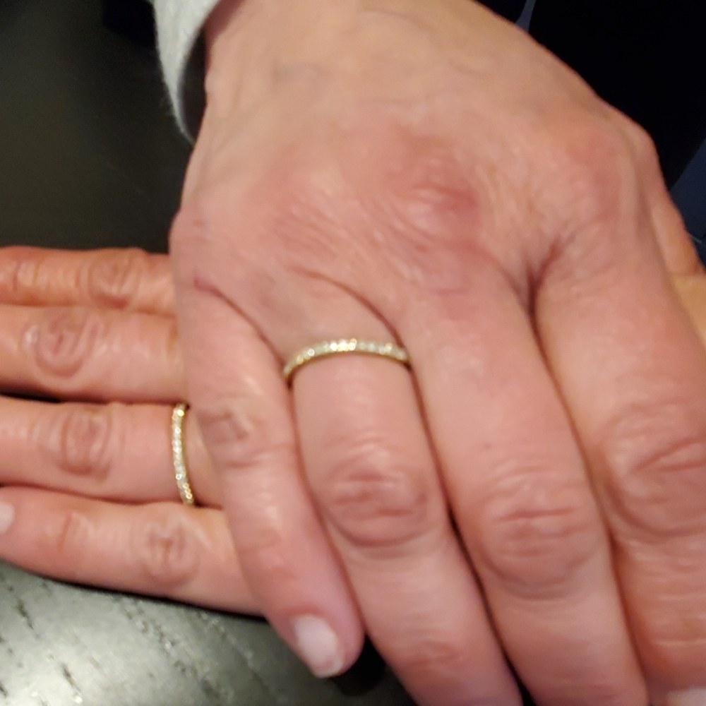 2 Diamond band gold, full Eternity Band YG 5.5